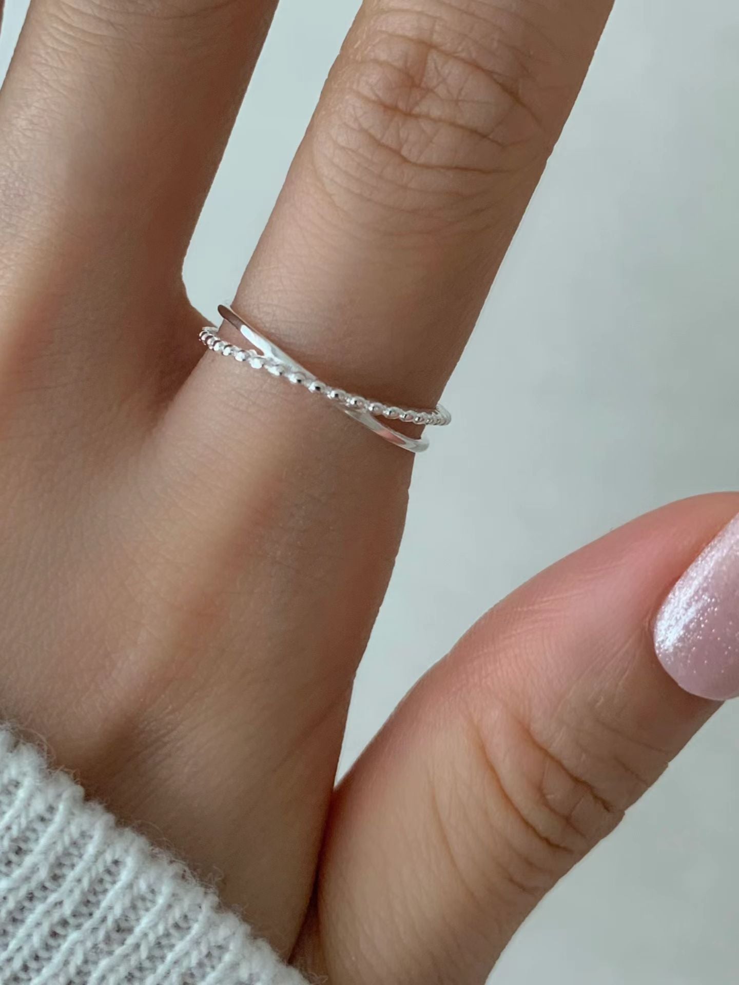 Duo Two Line Opening Ring