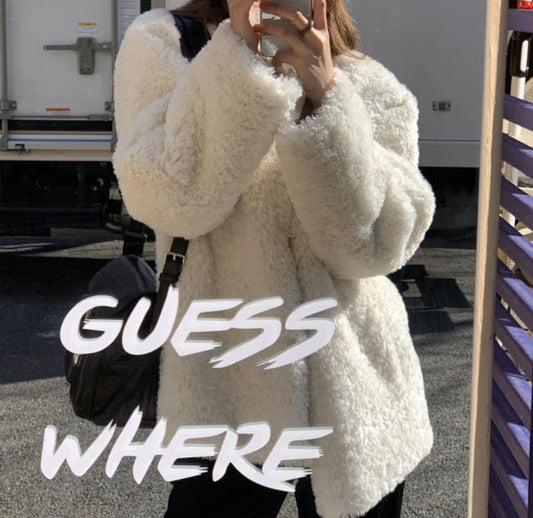 Lozan round neck fur jacket