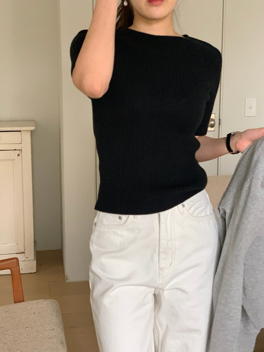 Louis rib half knit-4col