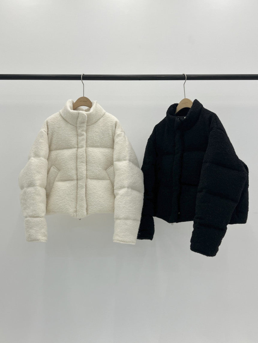 Bigben alpaca tweed duckdown short padding-2col