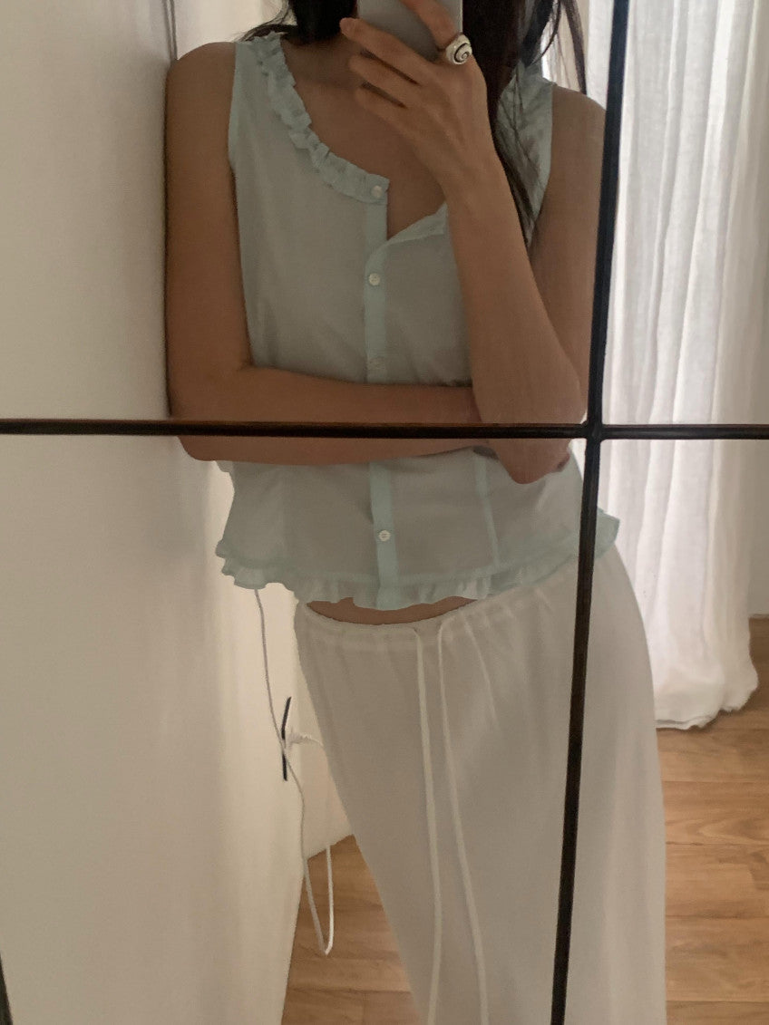 frill sleeveless-3col