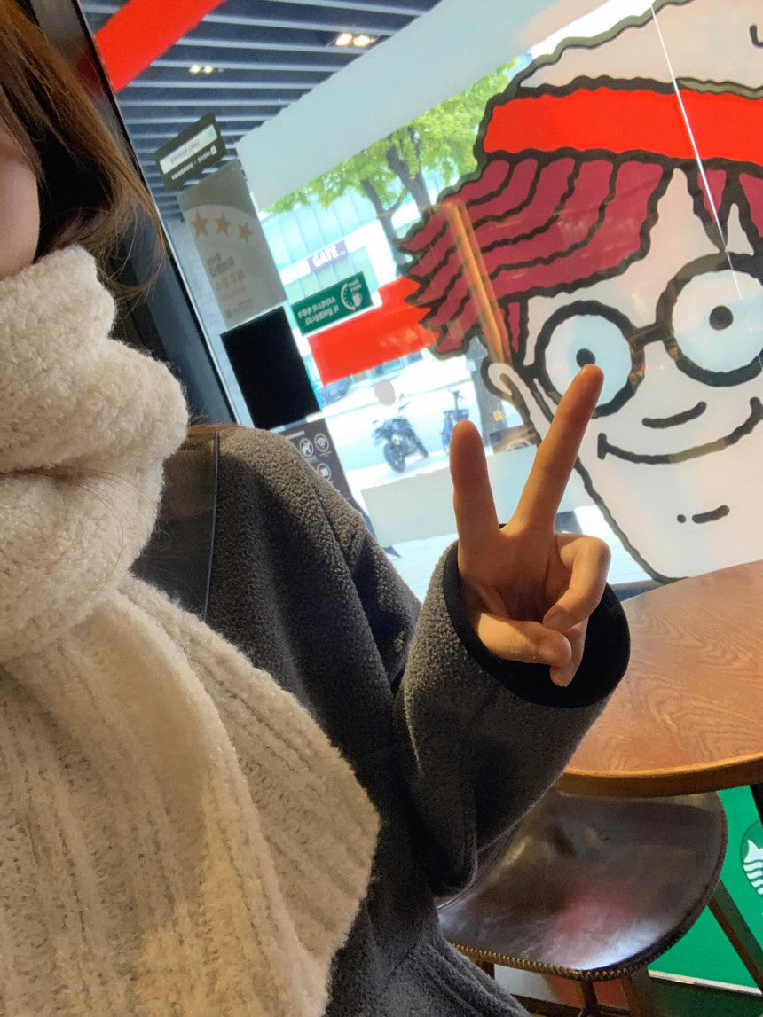 liter baby alpaca boucle muffler-3col