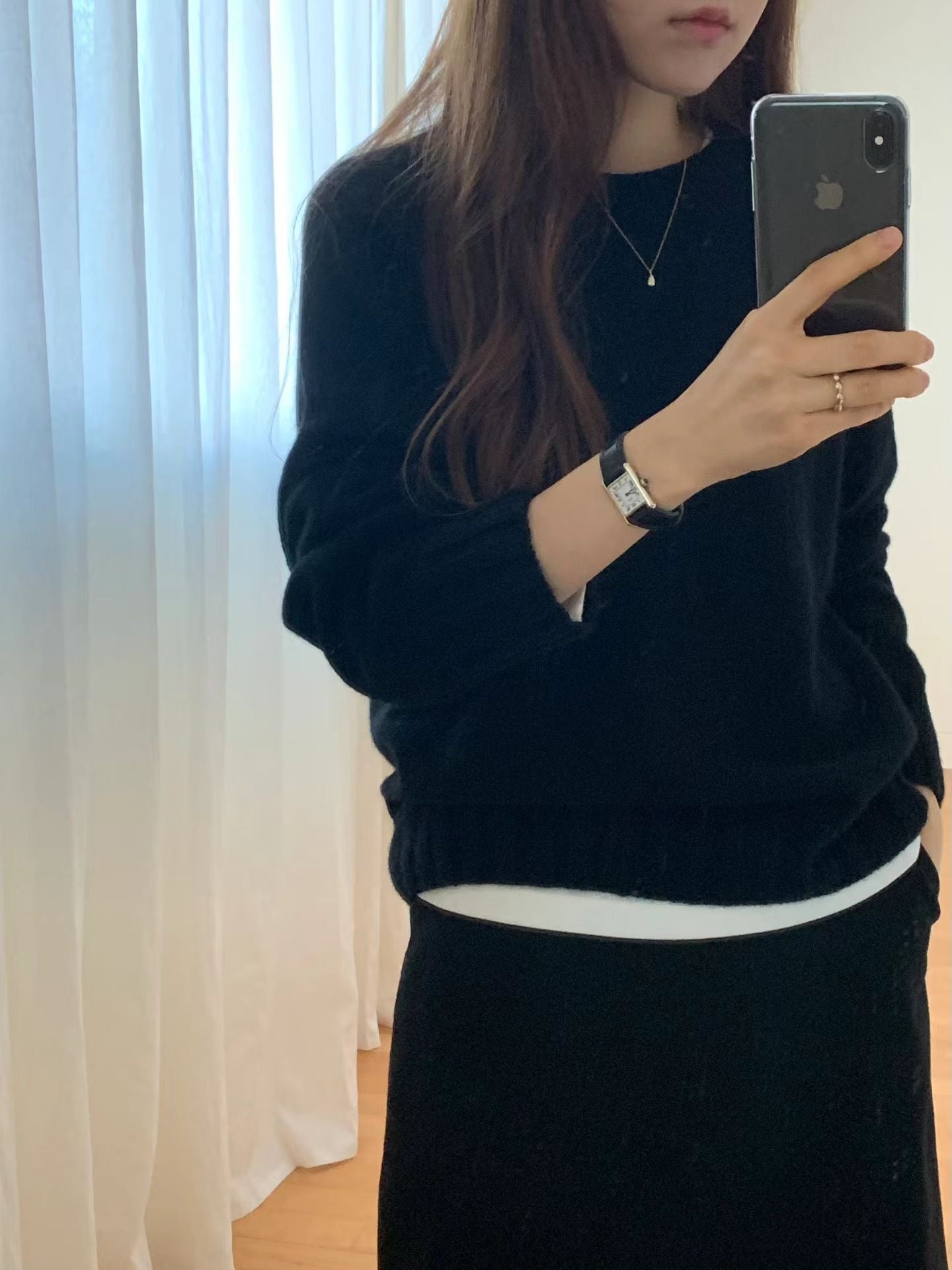 Ounce asto wool midi skirt-3col