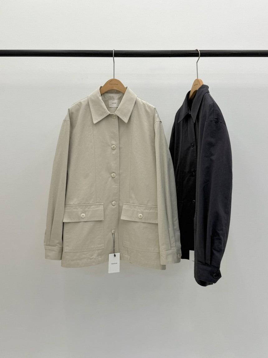 Glebe cotton bomber jacket-2col