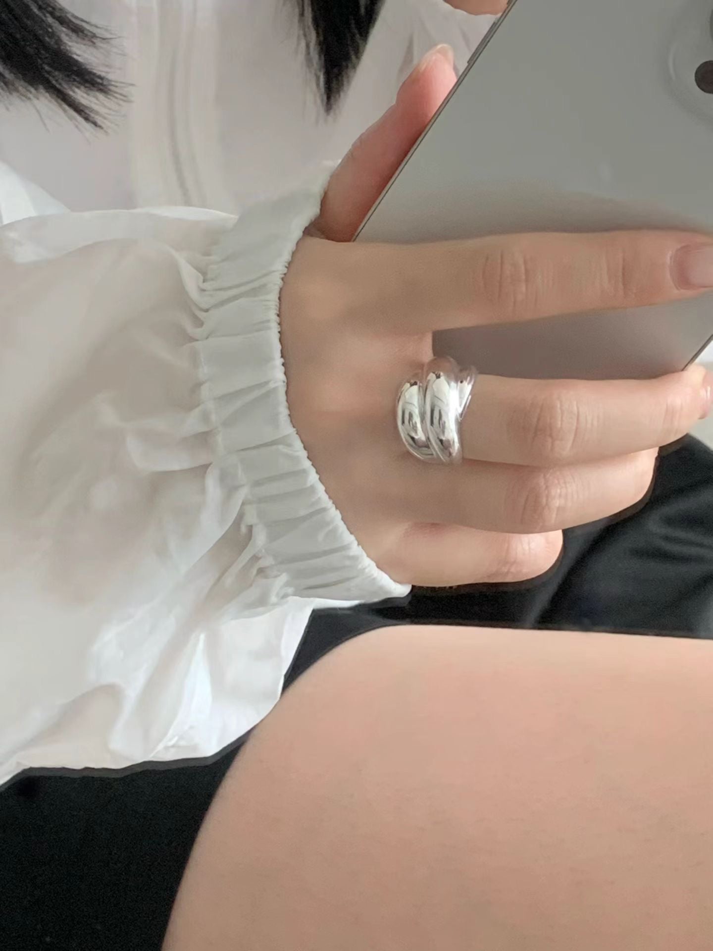 Bold Curve Opening Ring