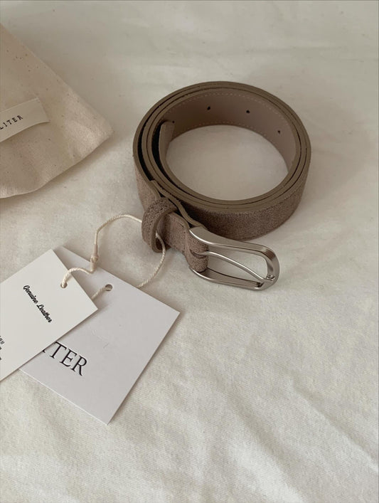 liter mog real leather suede belt