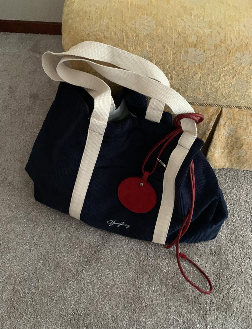 Corduroy big bag-3col