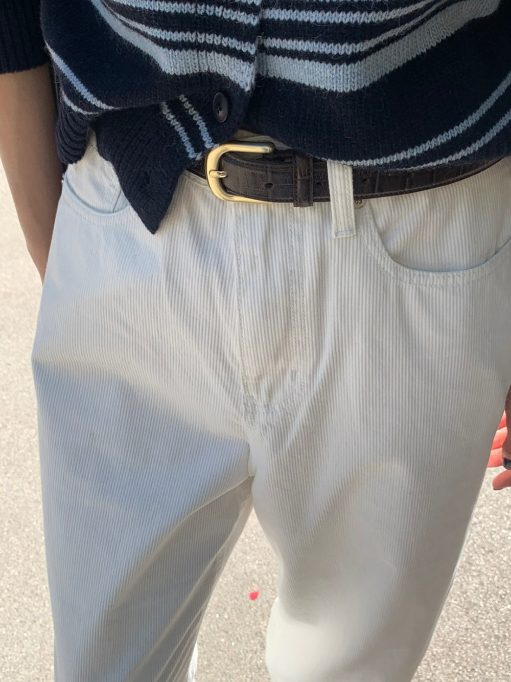 Tissue rib denim