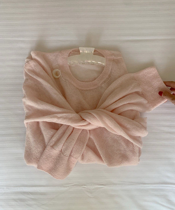 Slow loose alpaca knit-4col