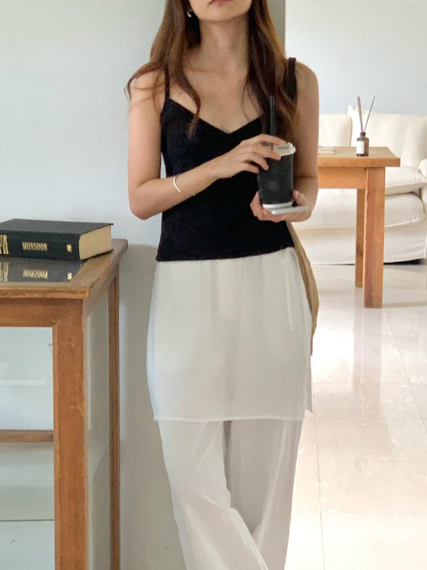 Butter rayered wrap skirt-3col