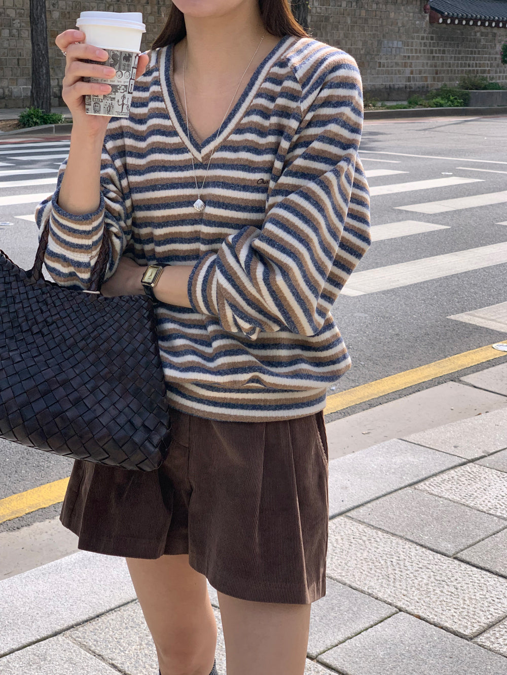 Picaboo corduroy shorts-2col