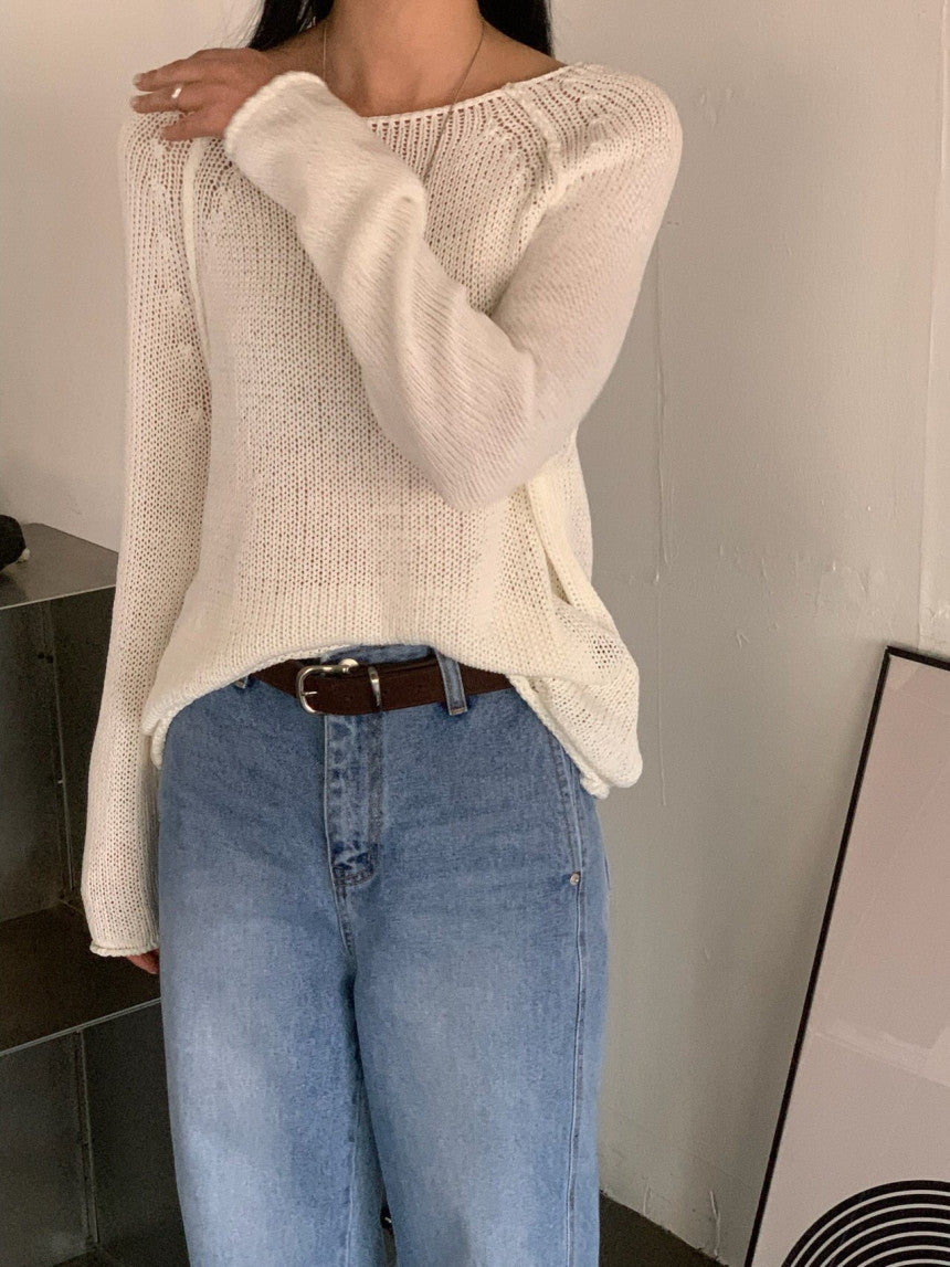 ivory即納 bread linen knit-4col