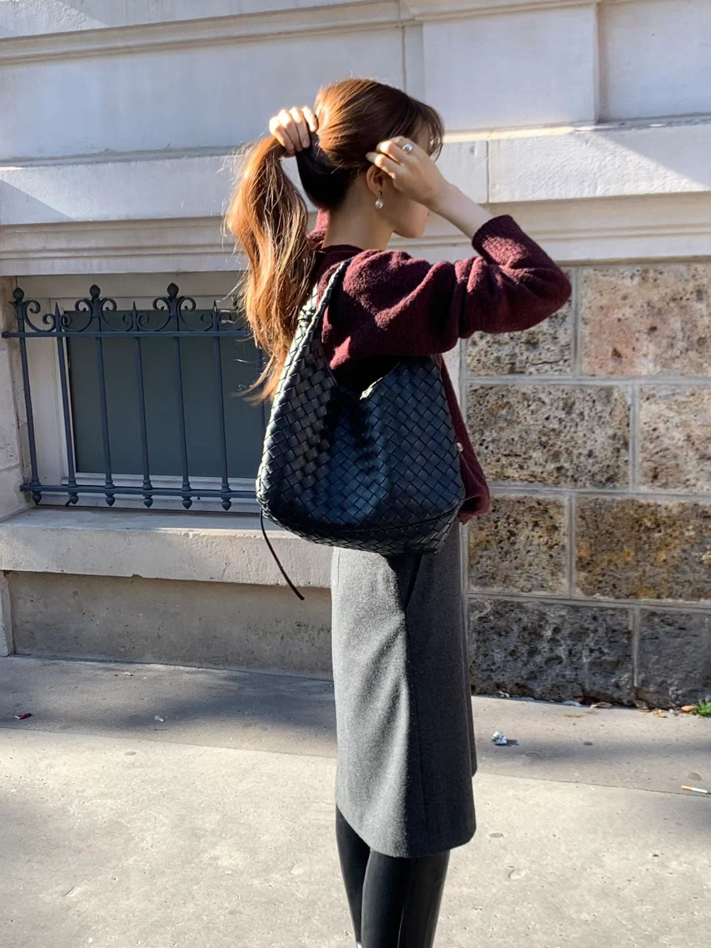 Ounce asto wool midi skirt-3col