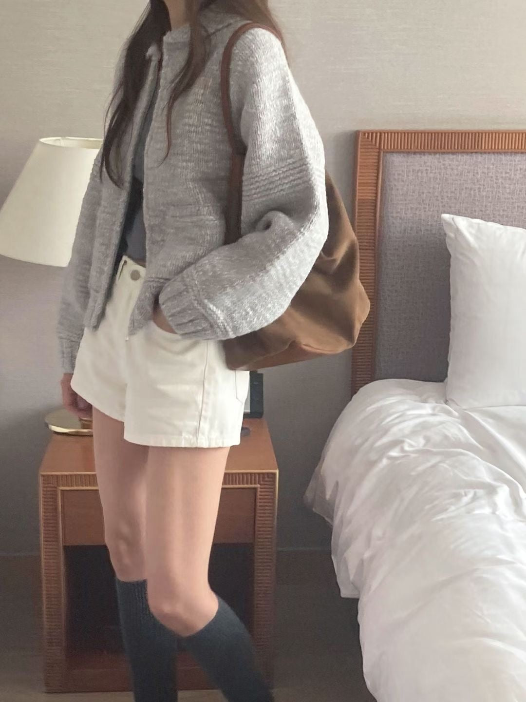 Wool collar zip up CD-2col