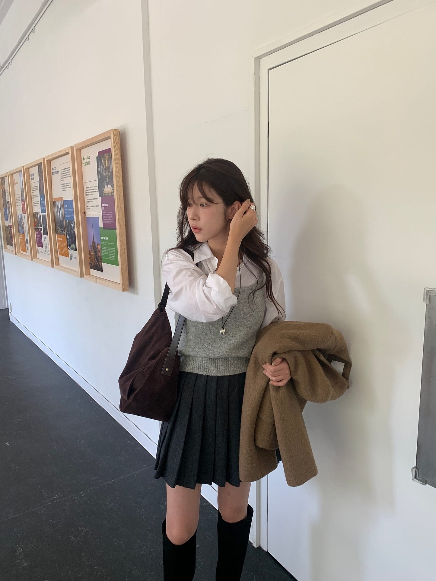 classic wool skirt-3col