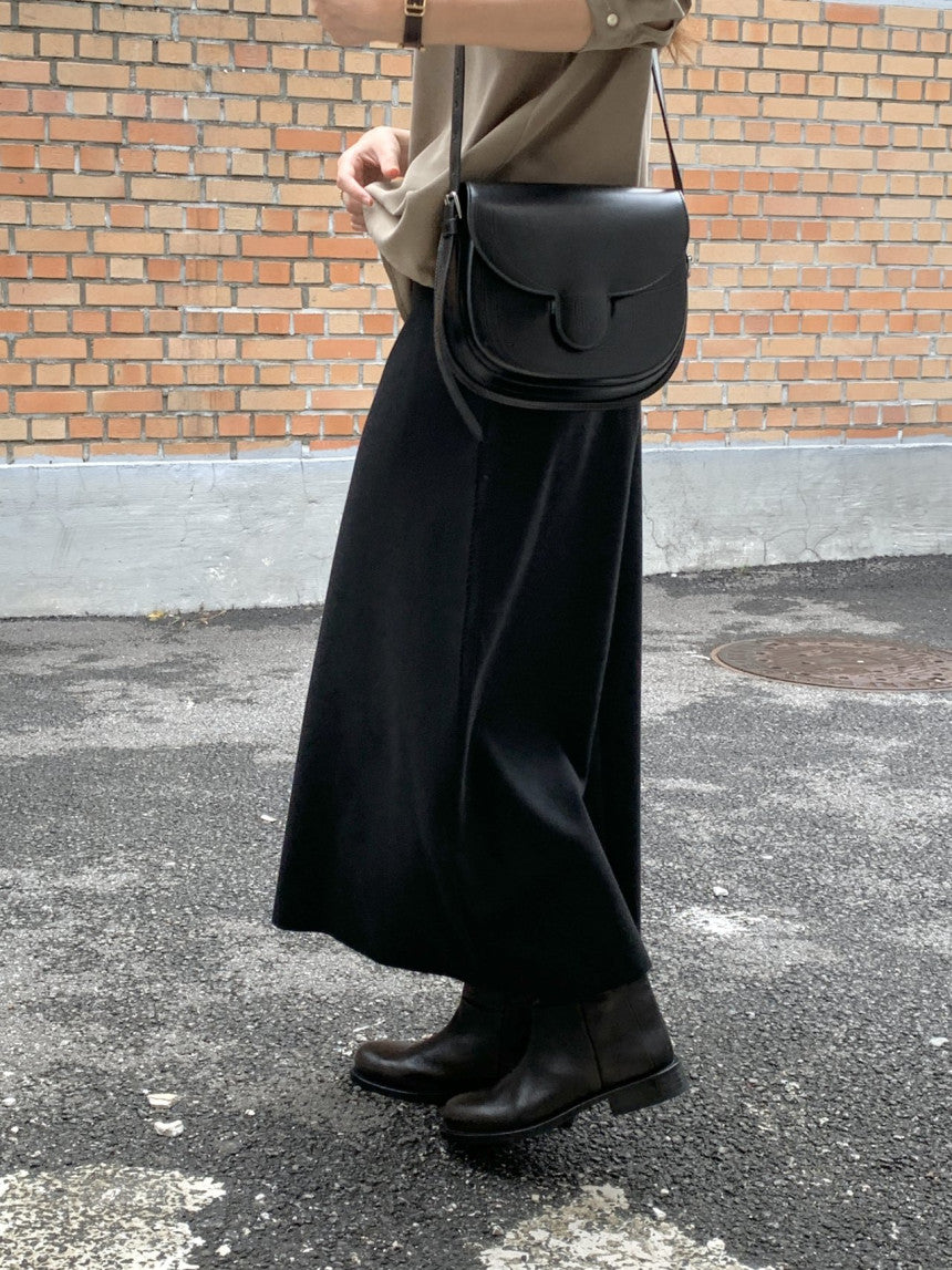 Mone wool flare skirt-2col