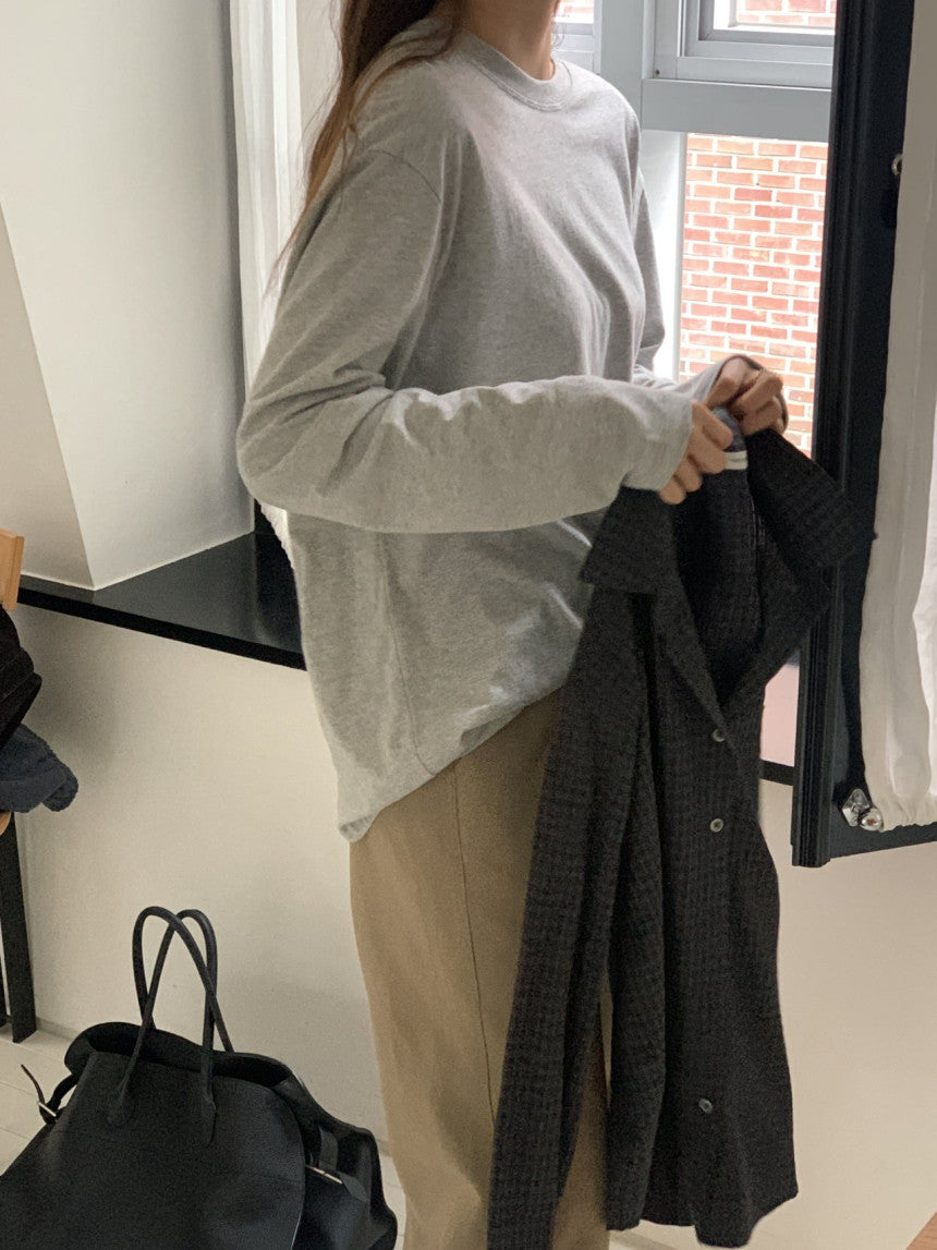 Pure brush cotton T-2col