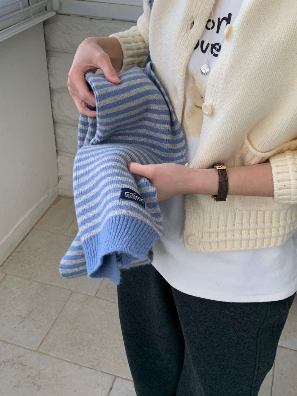 Homme knit muffler-3col