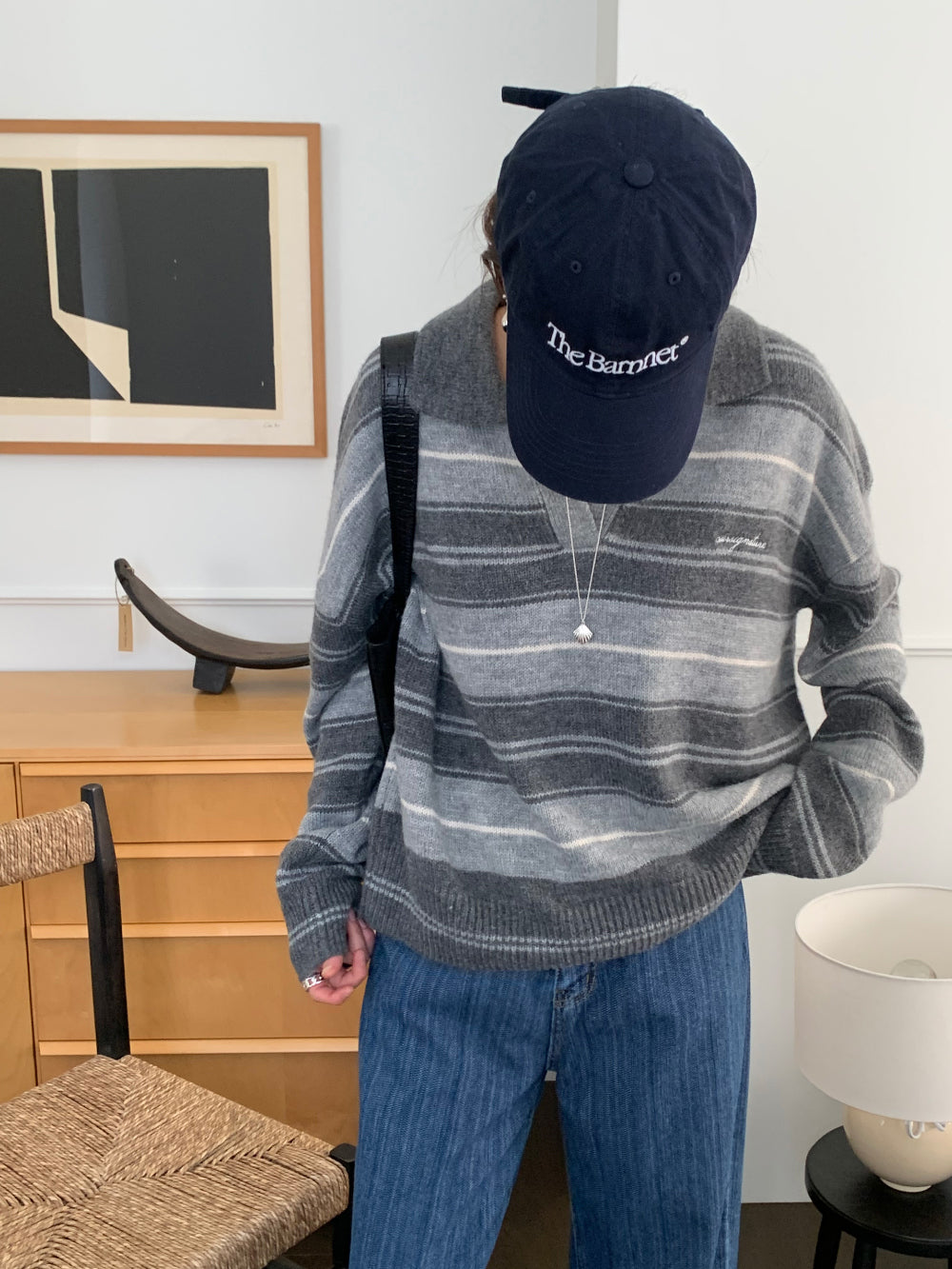 Swan s.t collar knit-2col