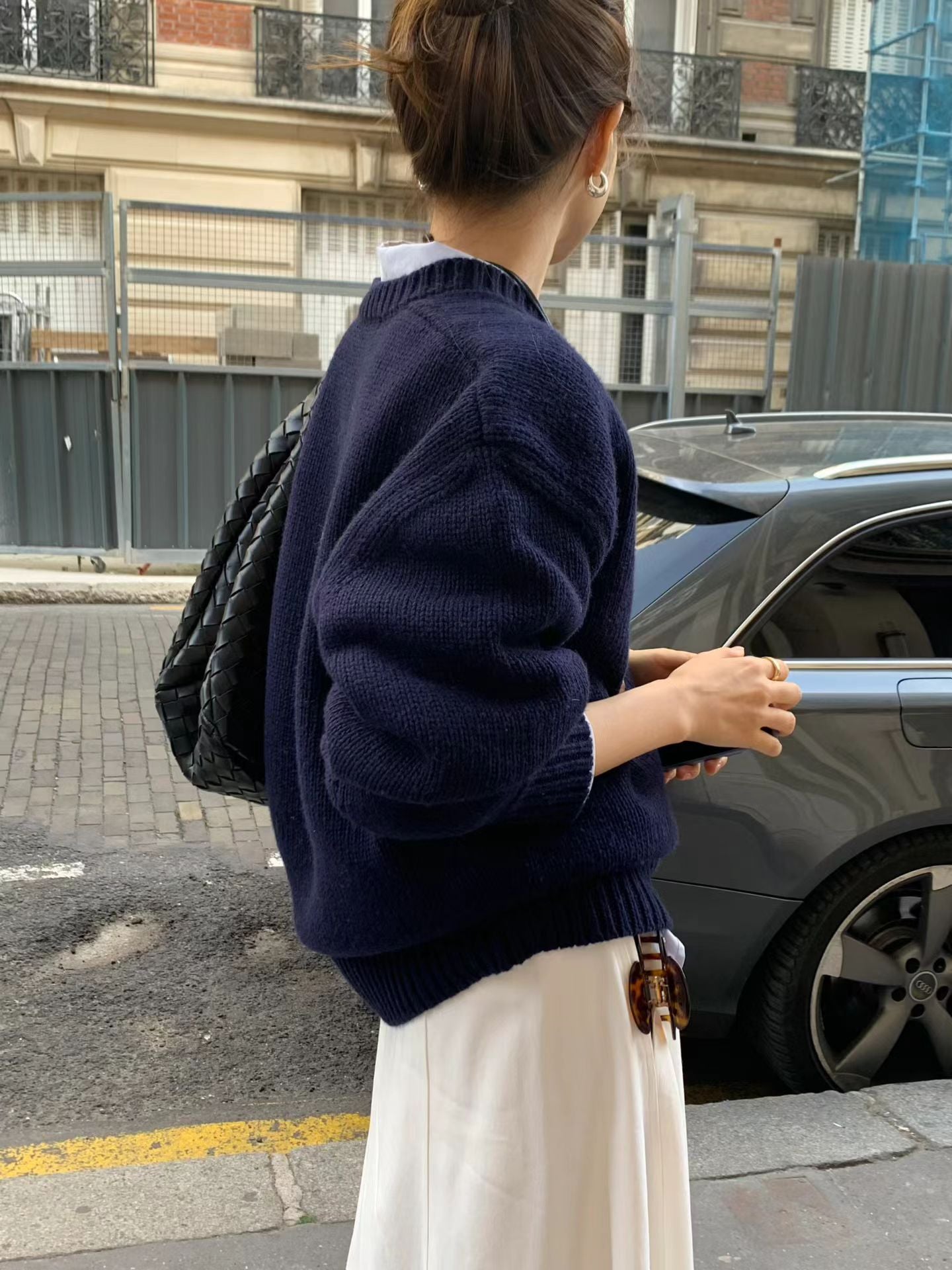 Ounce ron v neck knit-2col