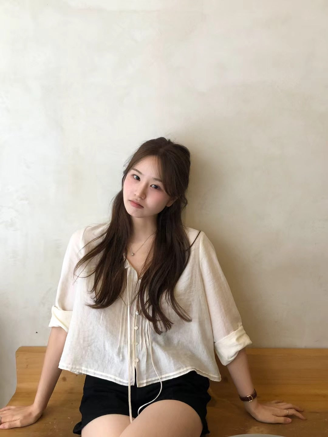 Ounce pams blouse-2col