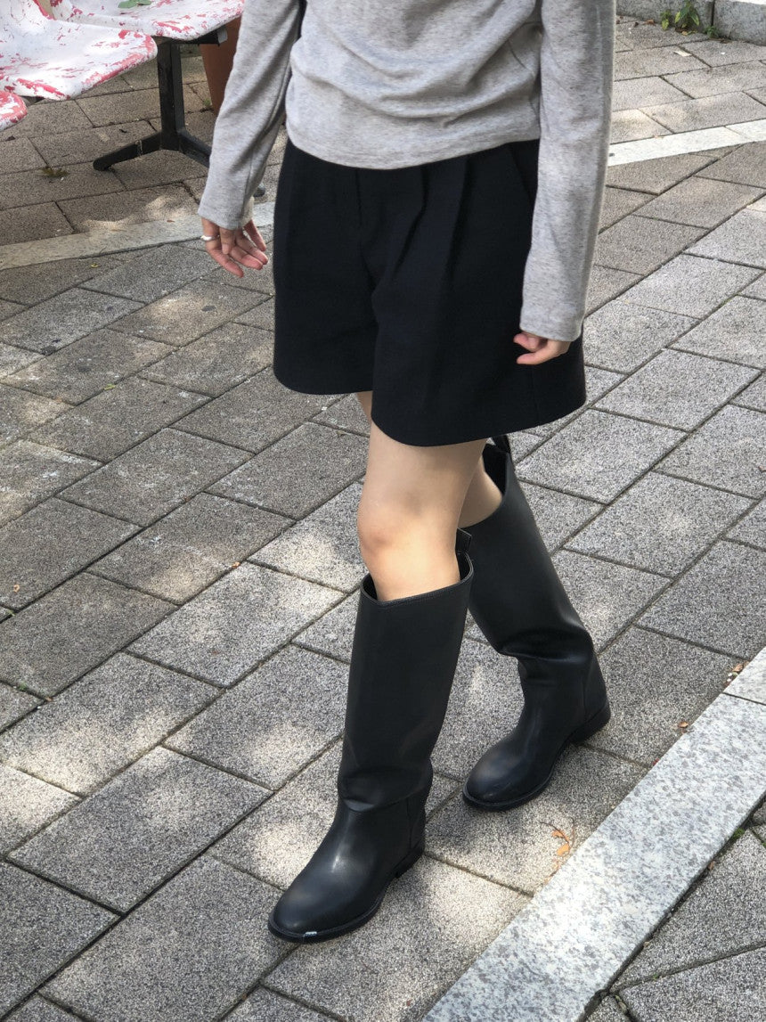 Eloy wool half pants-2col