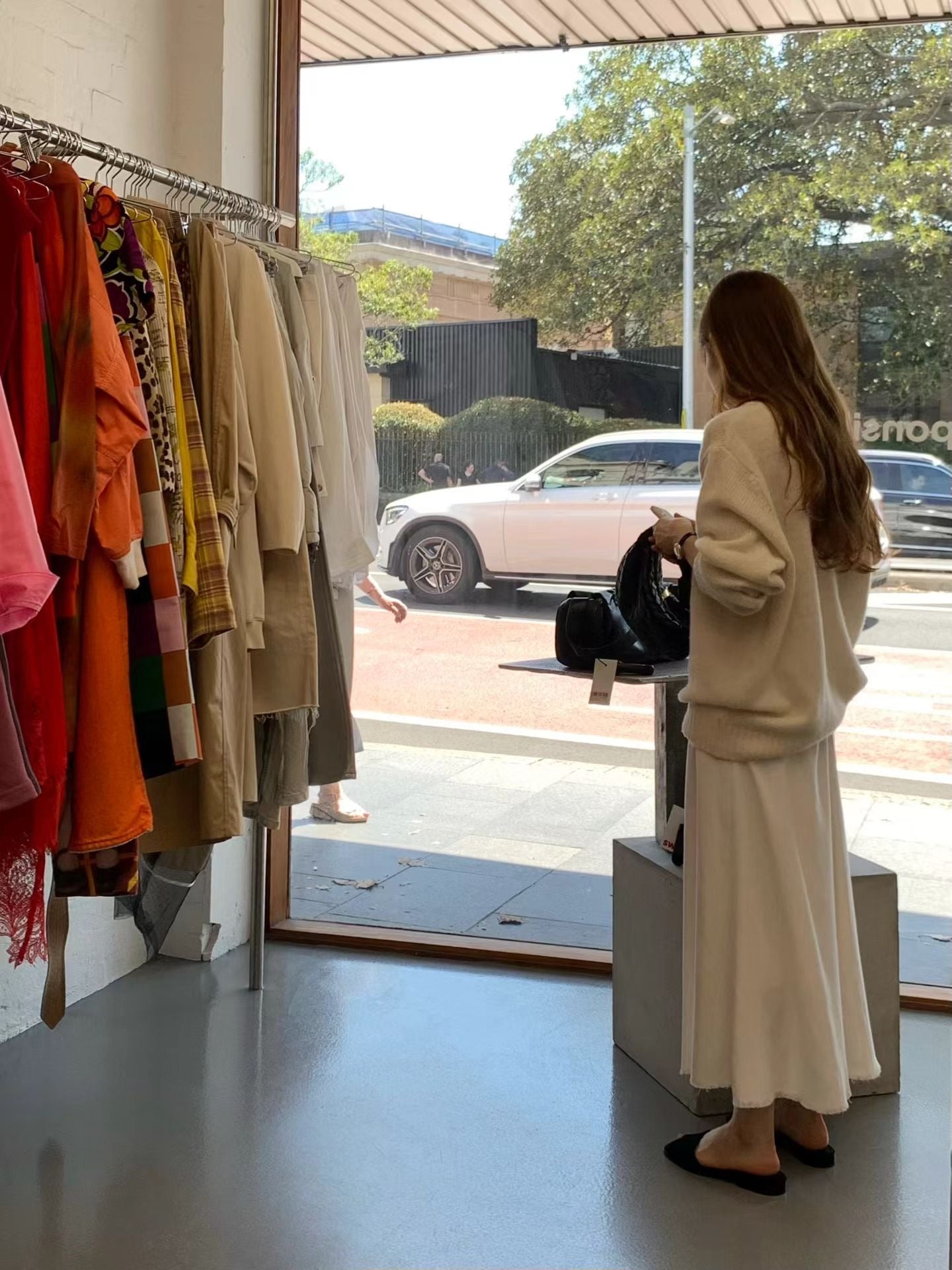 Ounce linen fringe skirt-2col