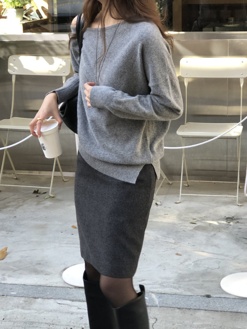 Siena fox unbalance knit-3col