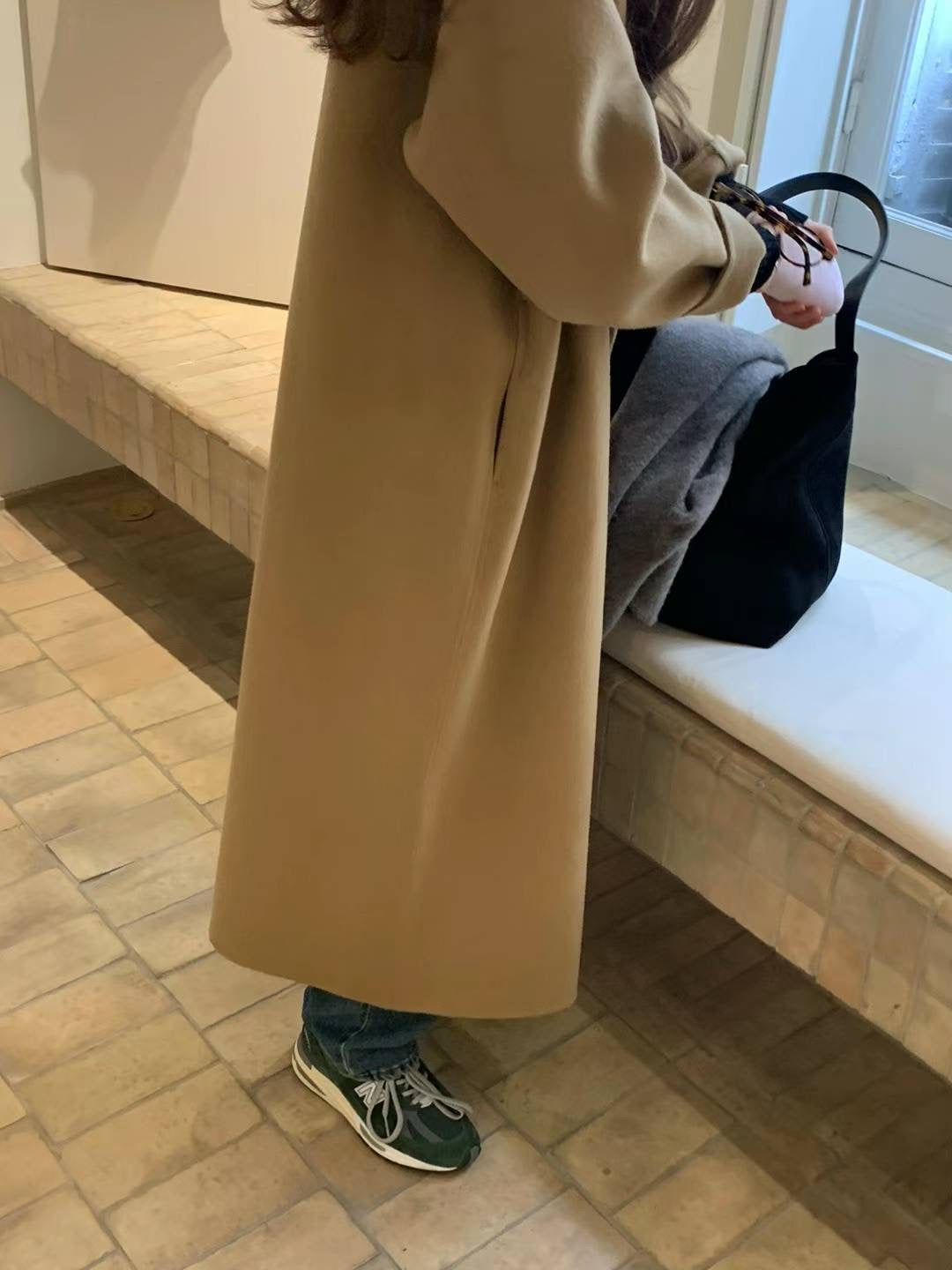 Camel sold out [即納]Ounce cash single maxi coat-2col