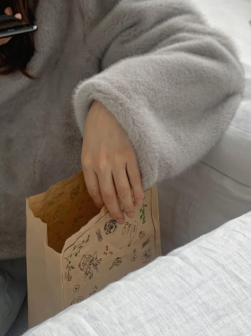 liter sand mink fur jacket-2col