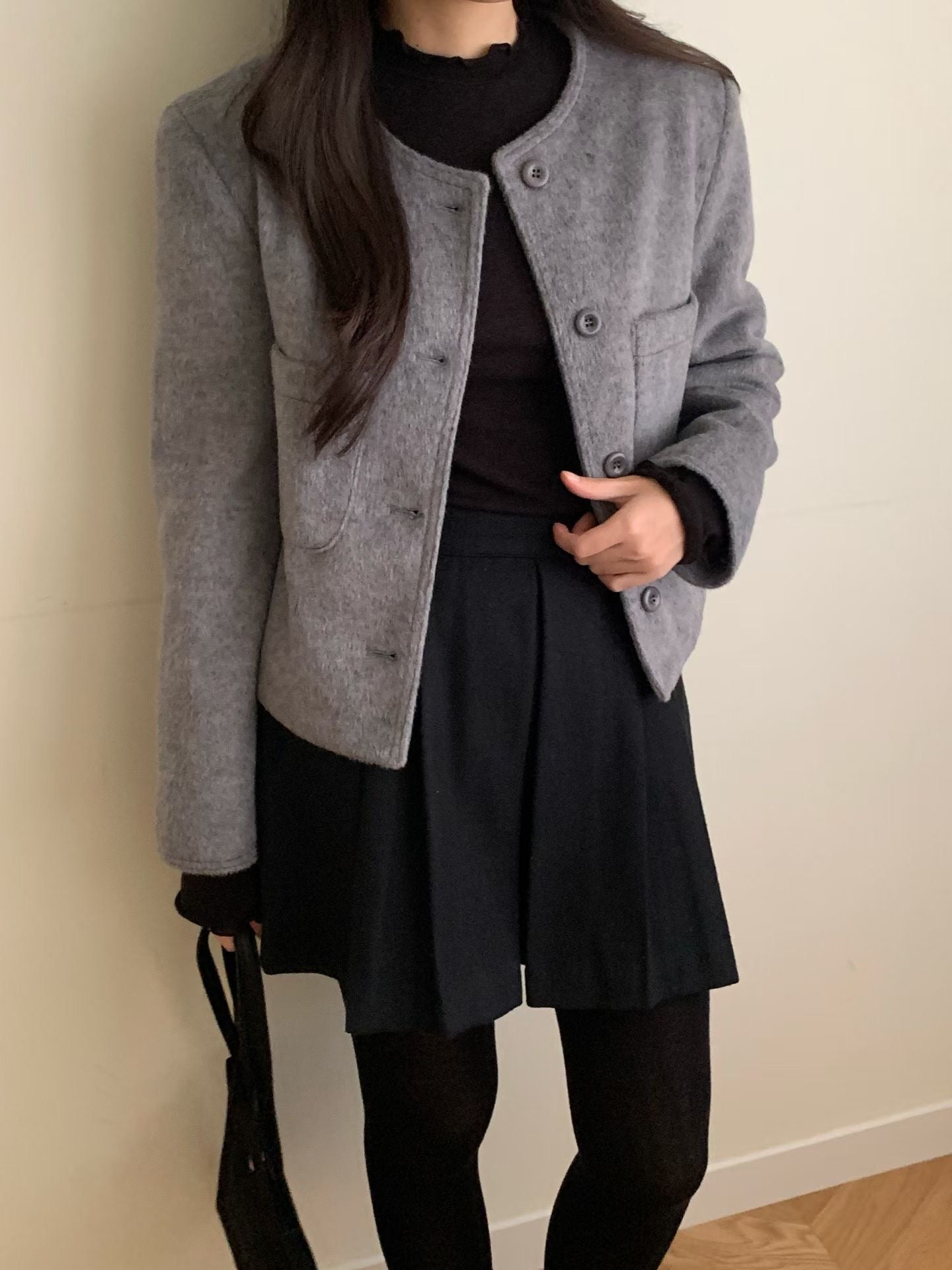 heart wool jacket-2col