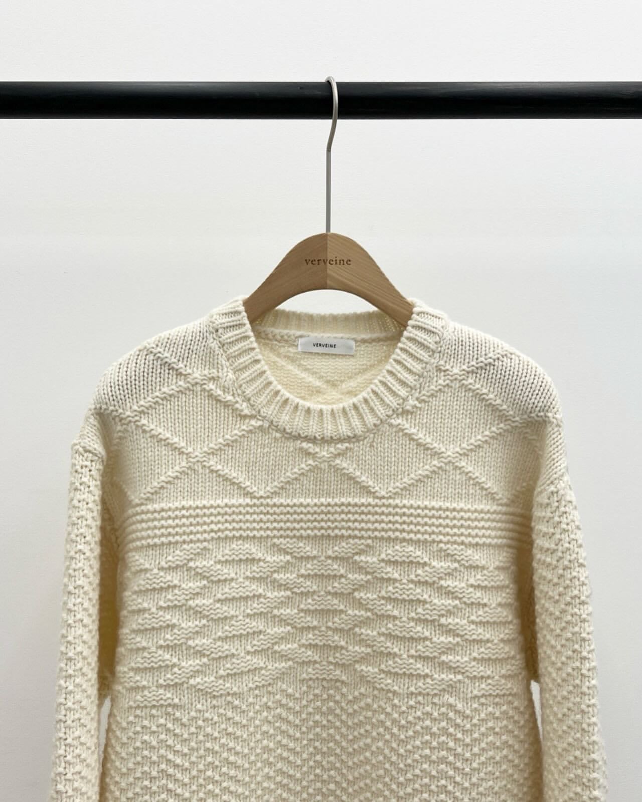 Brick wool cable knit-3col