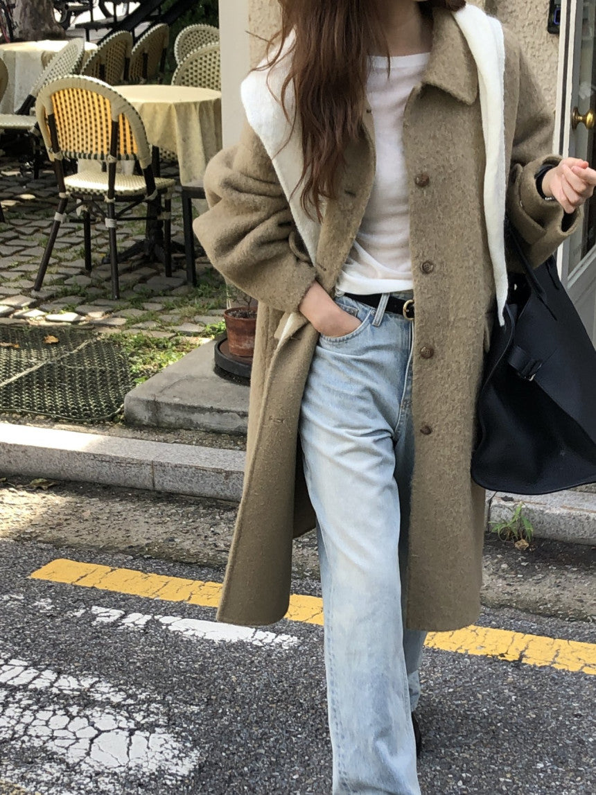 Lea alpaca handmade coat-2col