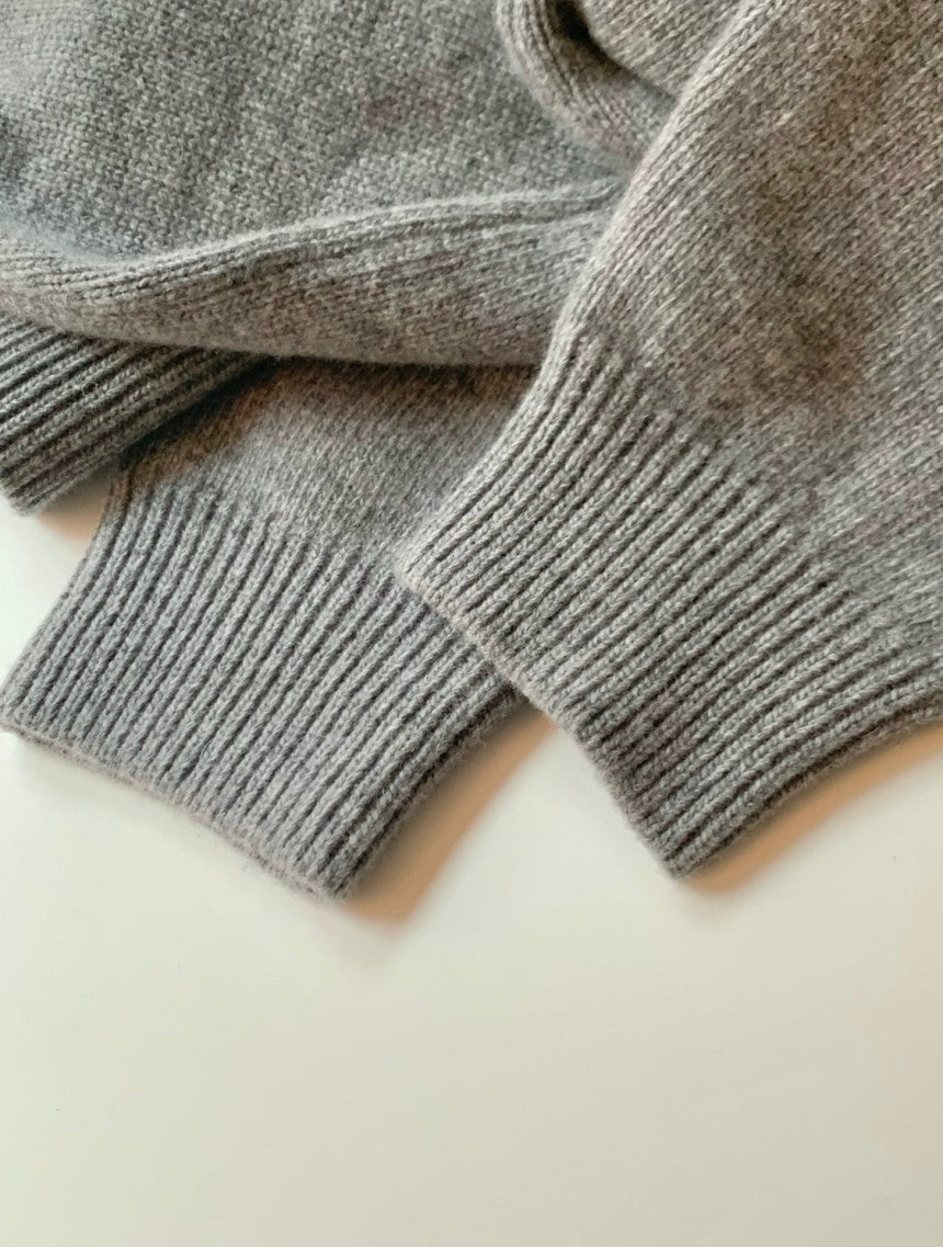 Haus geelong wool v-neck knit-3col