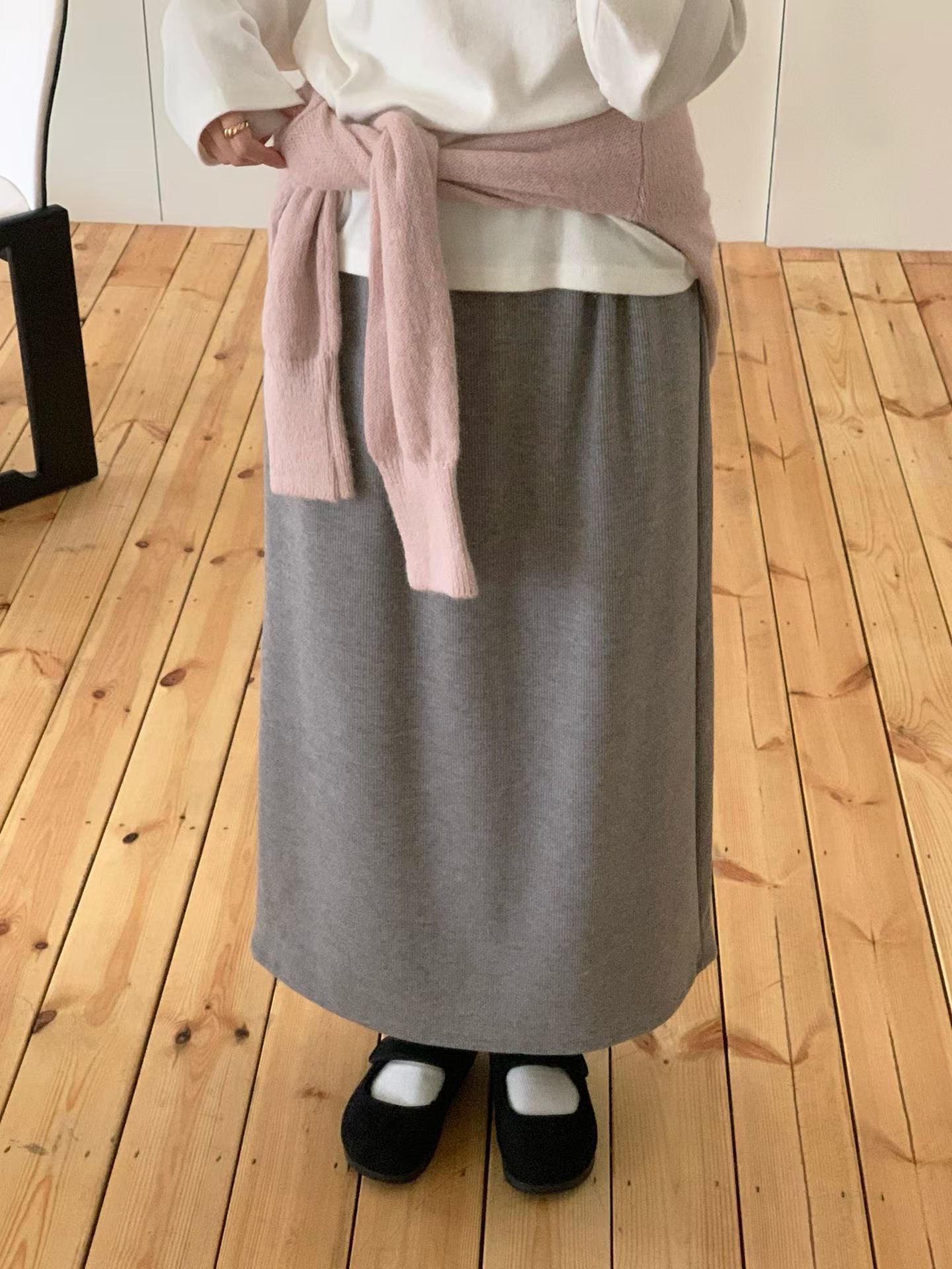 pound gimo long skirt-4col