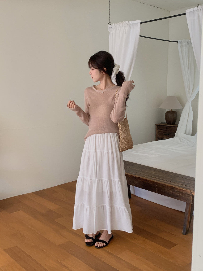 Nudy rib linen knit-4col