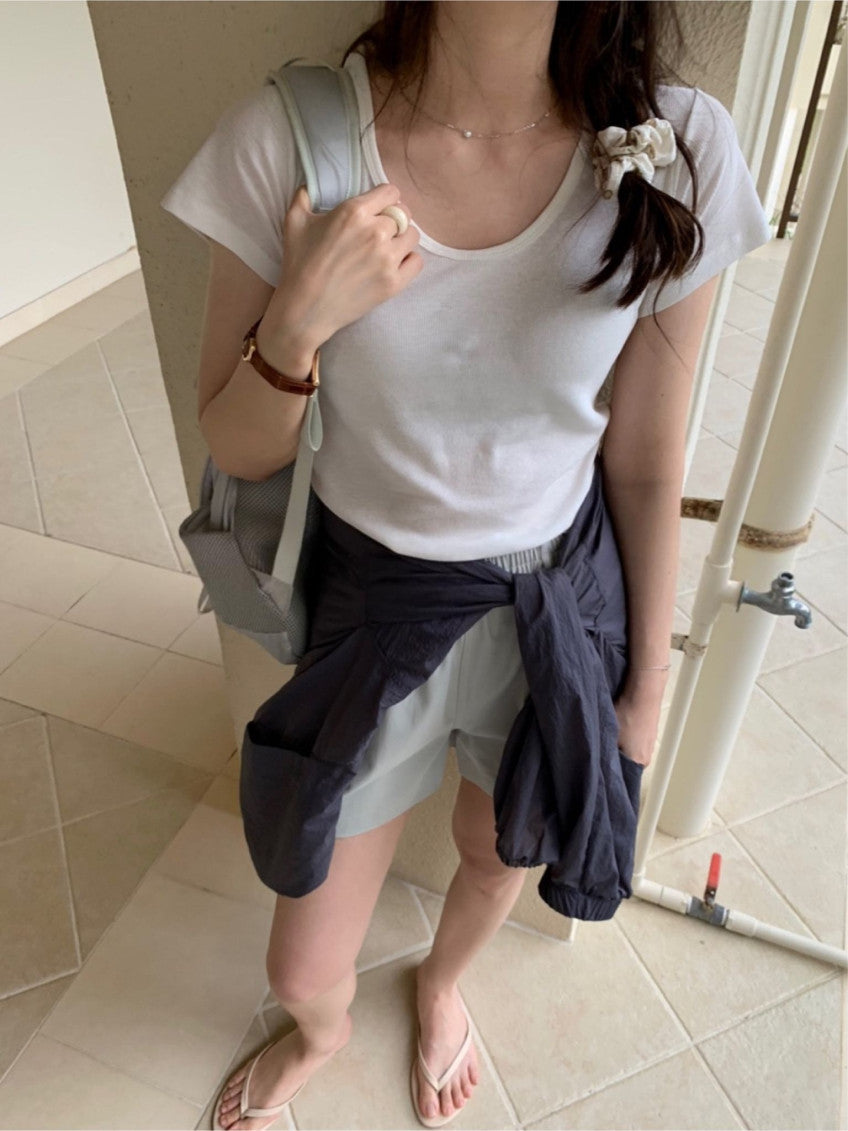 Cooling U-neck T-4col