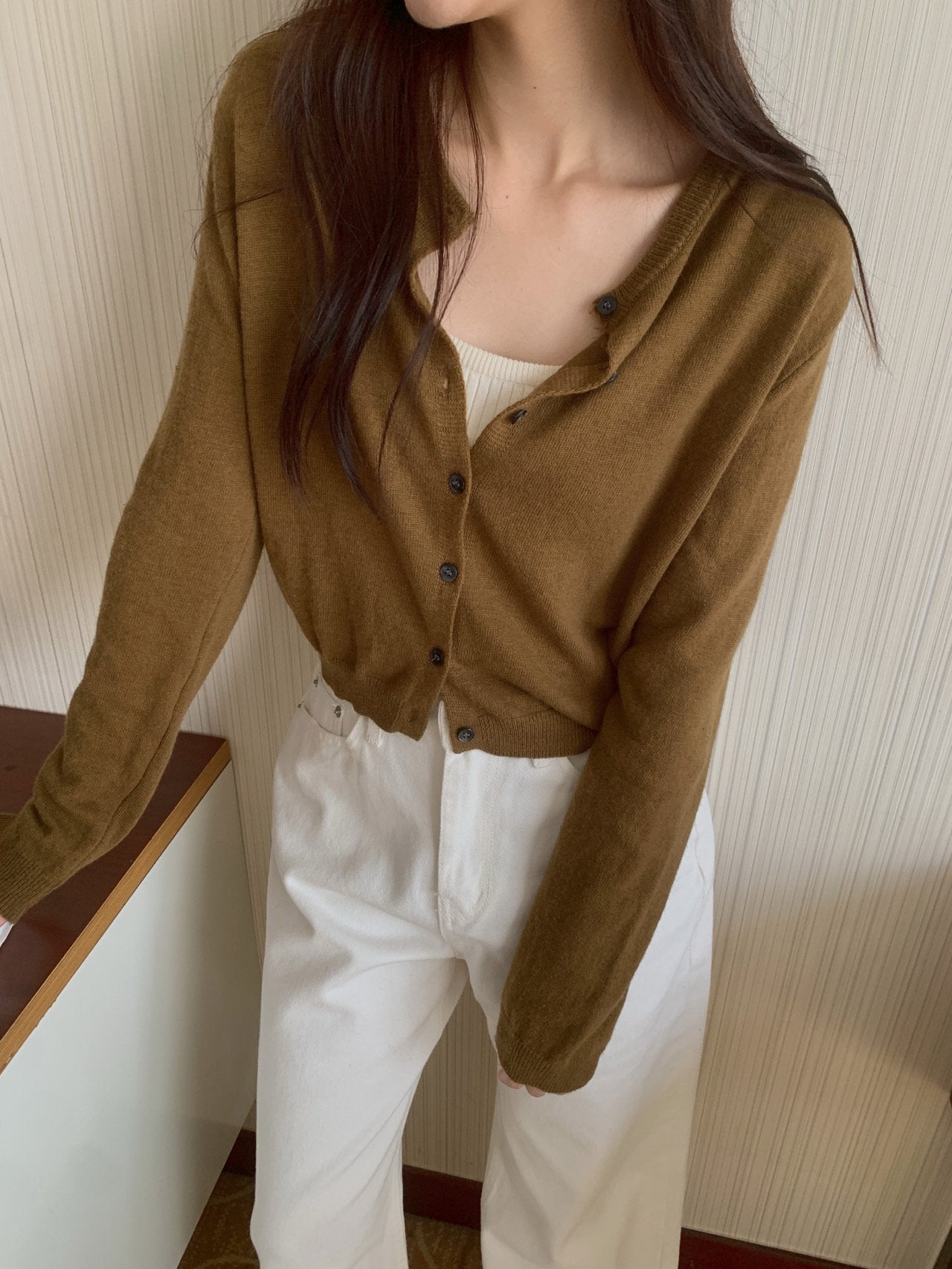 cashmere cardigan-5col