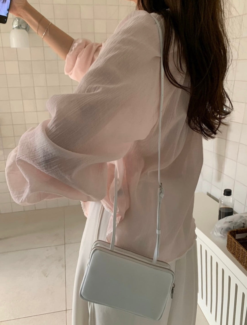 Yoru shirring blouse-3col