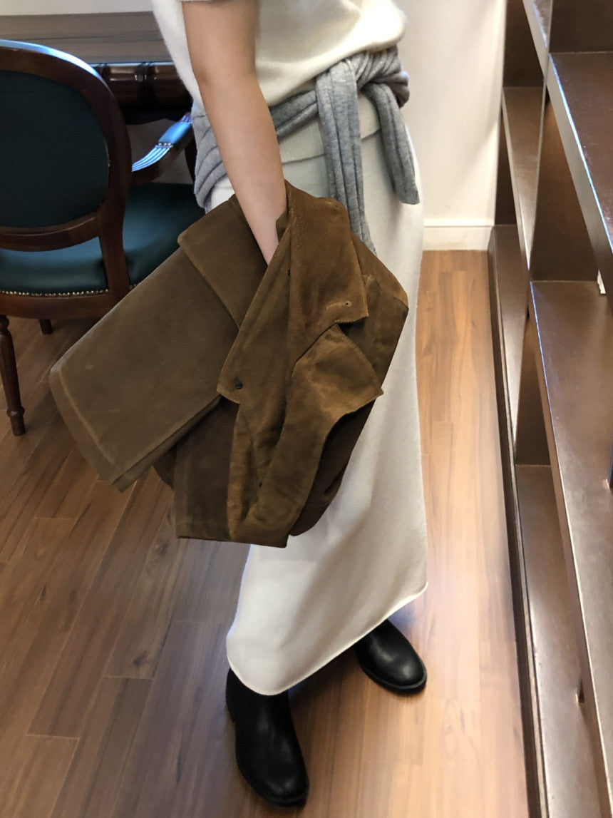 Amel wholegament cashmere knit skirt-3col