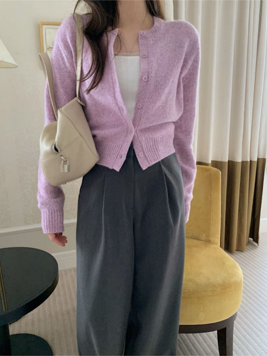 Tei wool semi wide slacks-2col/ショート丈あり