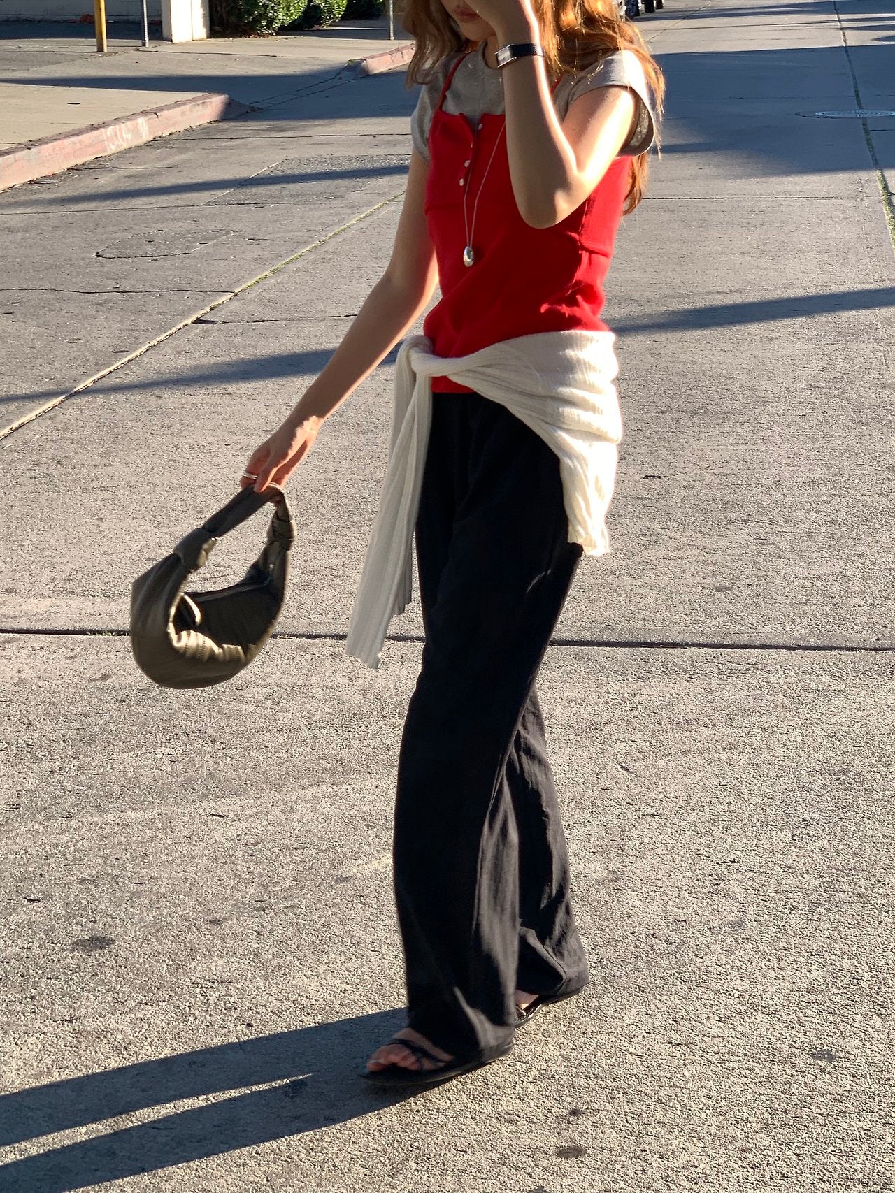 Sander semi wide banding pants-5col