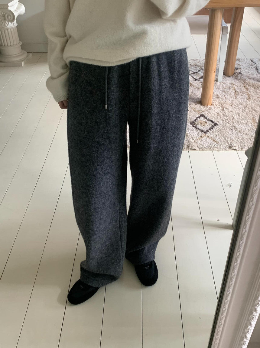 roi wool banding pants-3col