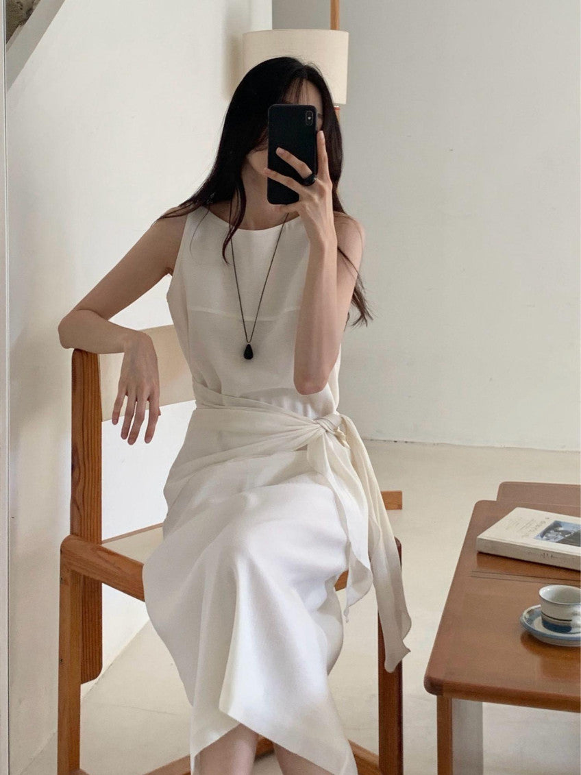 sage boat neck wrap onepiece-2col