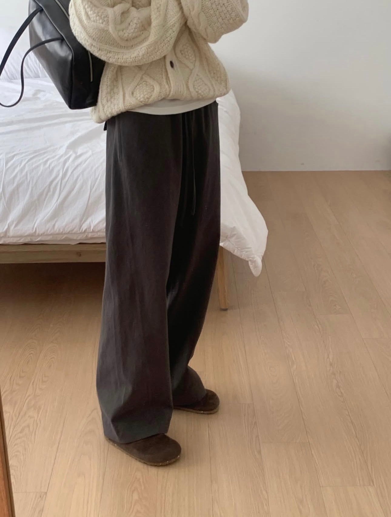 liter dover peach gimo bandding pants-2col