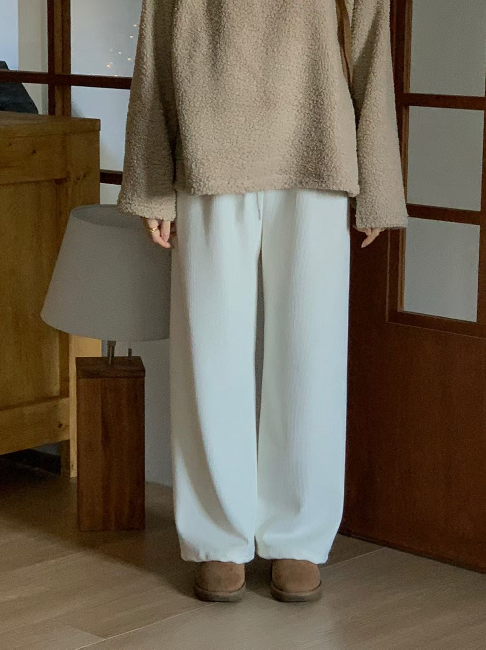 snow gimo wide pants-5col