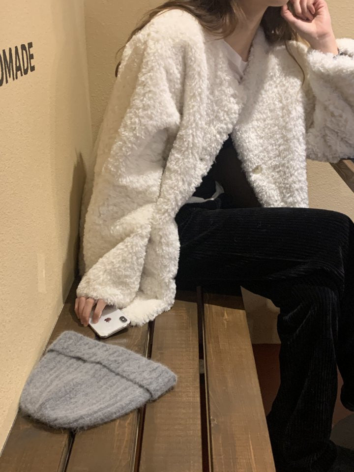 Lozan round neck fur jacket