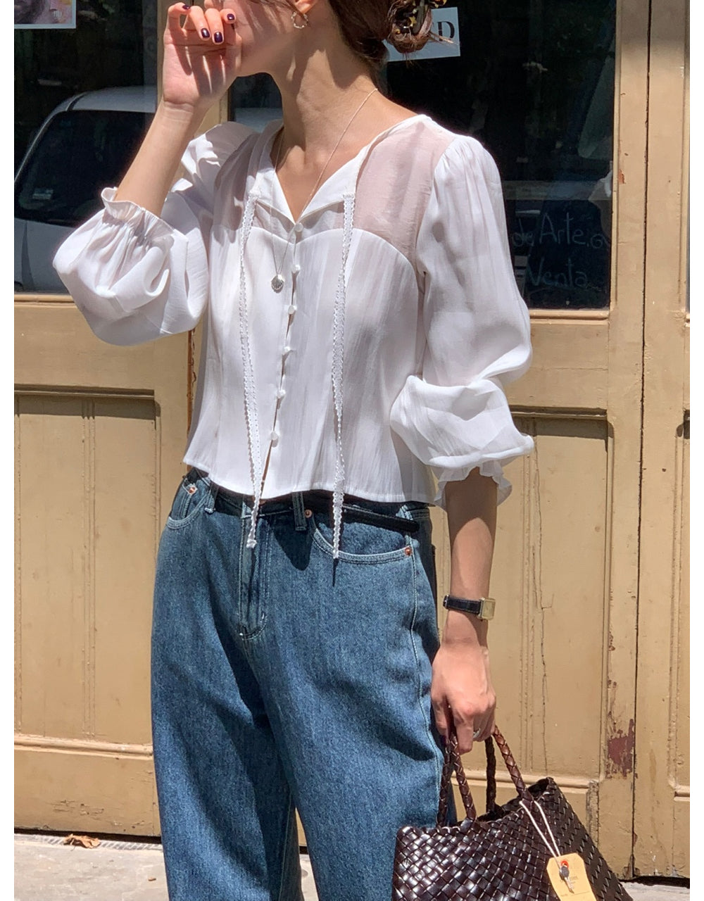 Shining blouse-3col