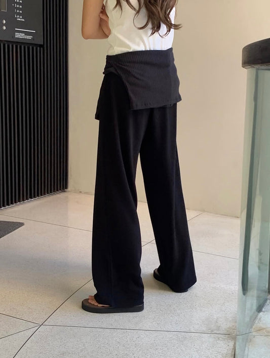 liter lounge air staight pants-3col