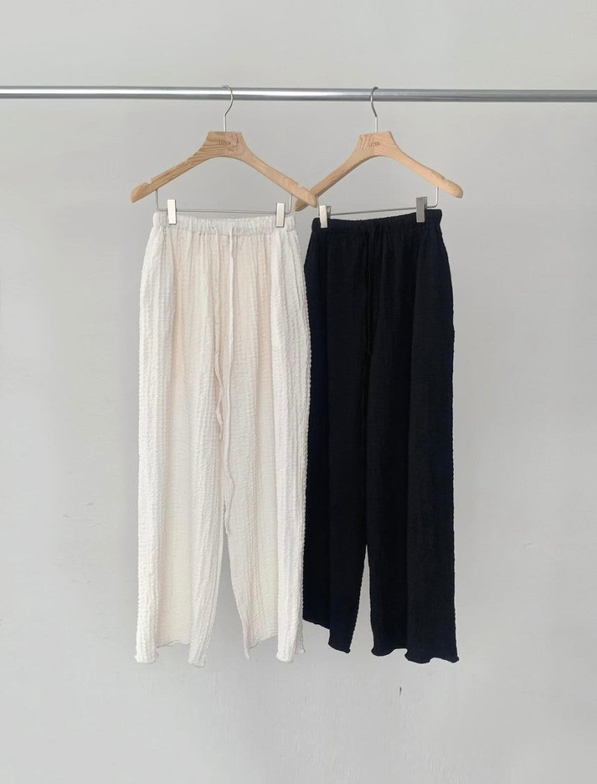 liter niece wrinkle pants-2col
